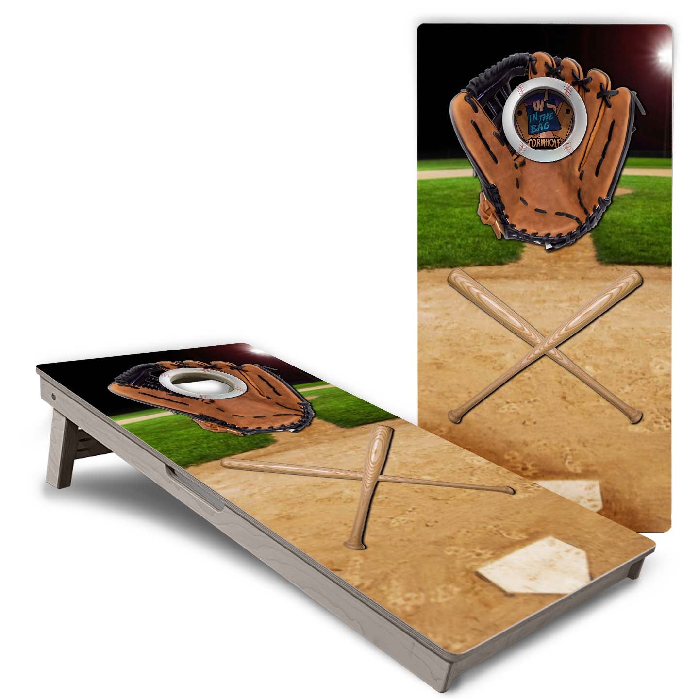 "Baseball Glove" Cornhole Boards