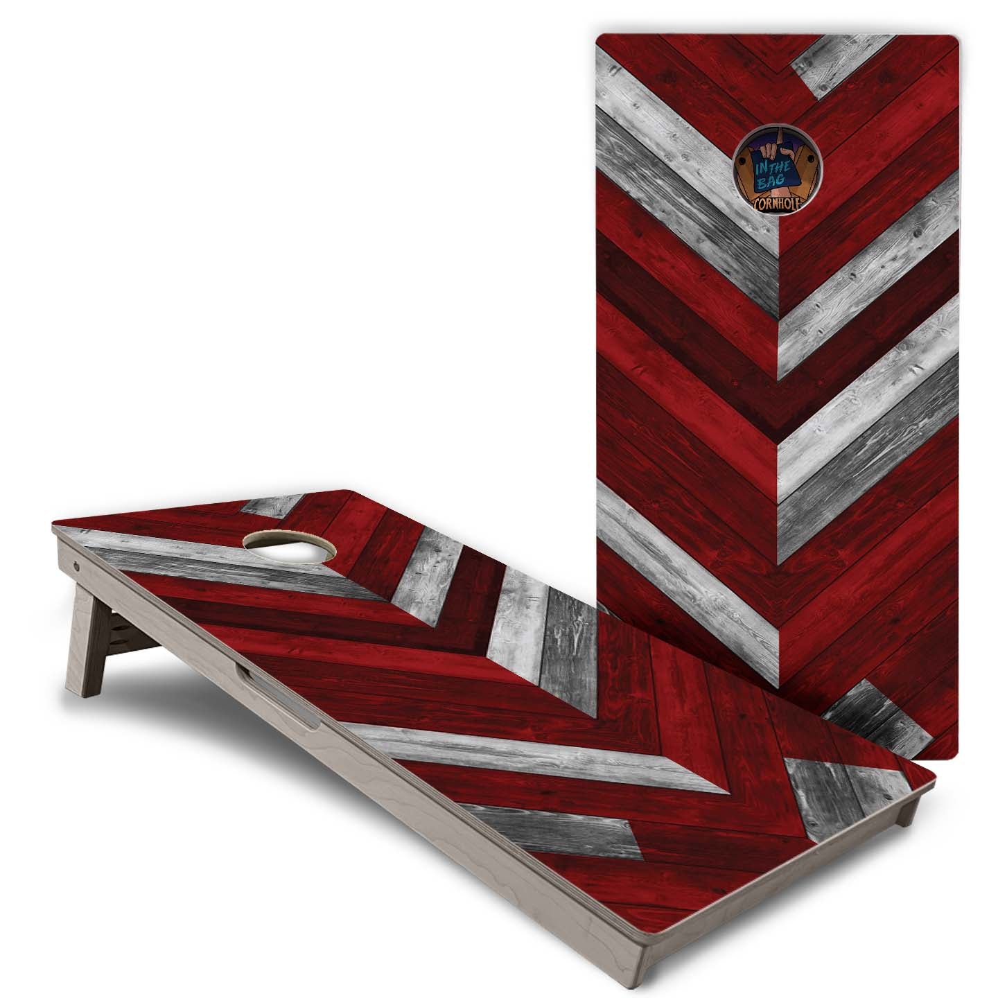 "Herringbone Colored" Cornhole Boards