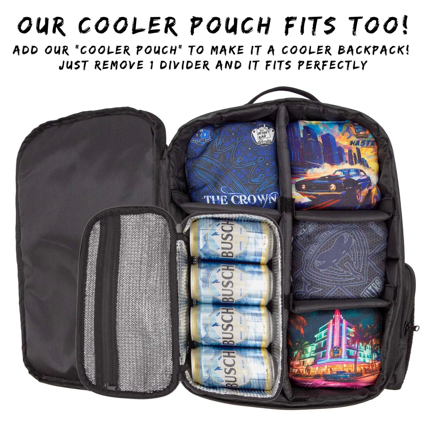Cornhole Backpack for 8 Sets of Bags (Version 2)