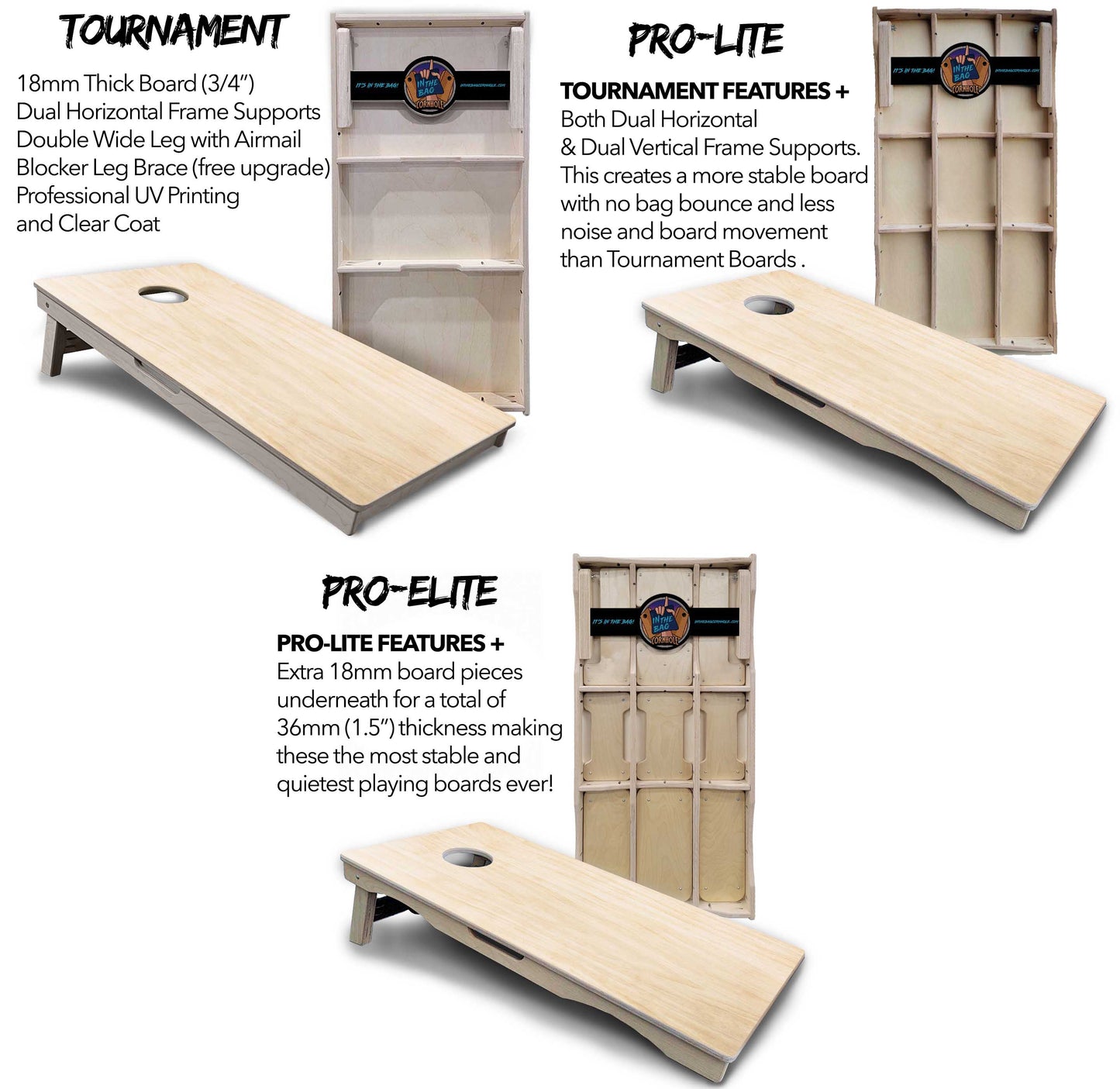 "Black Hole" Cornhole Boards