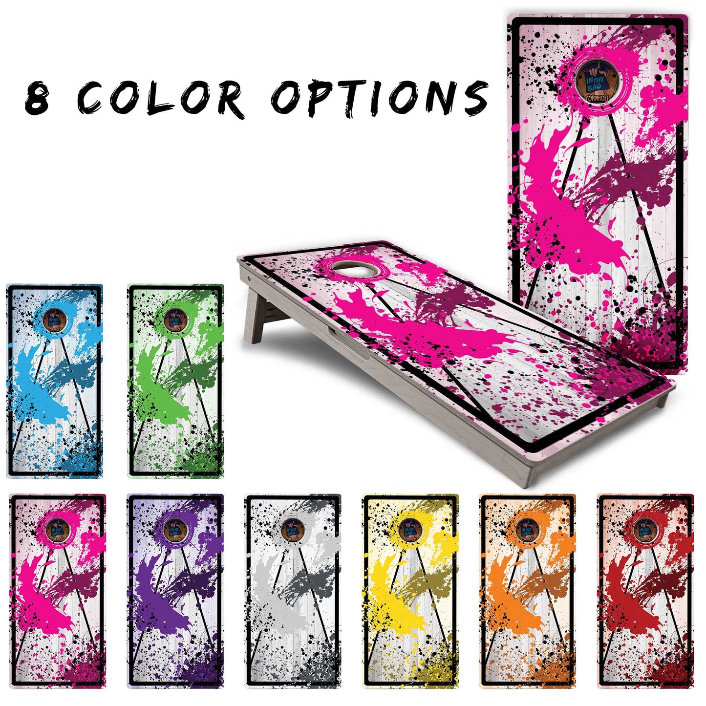 "Color Splash" Cornhole Boards