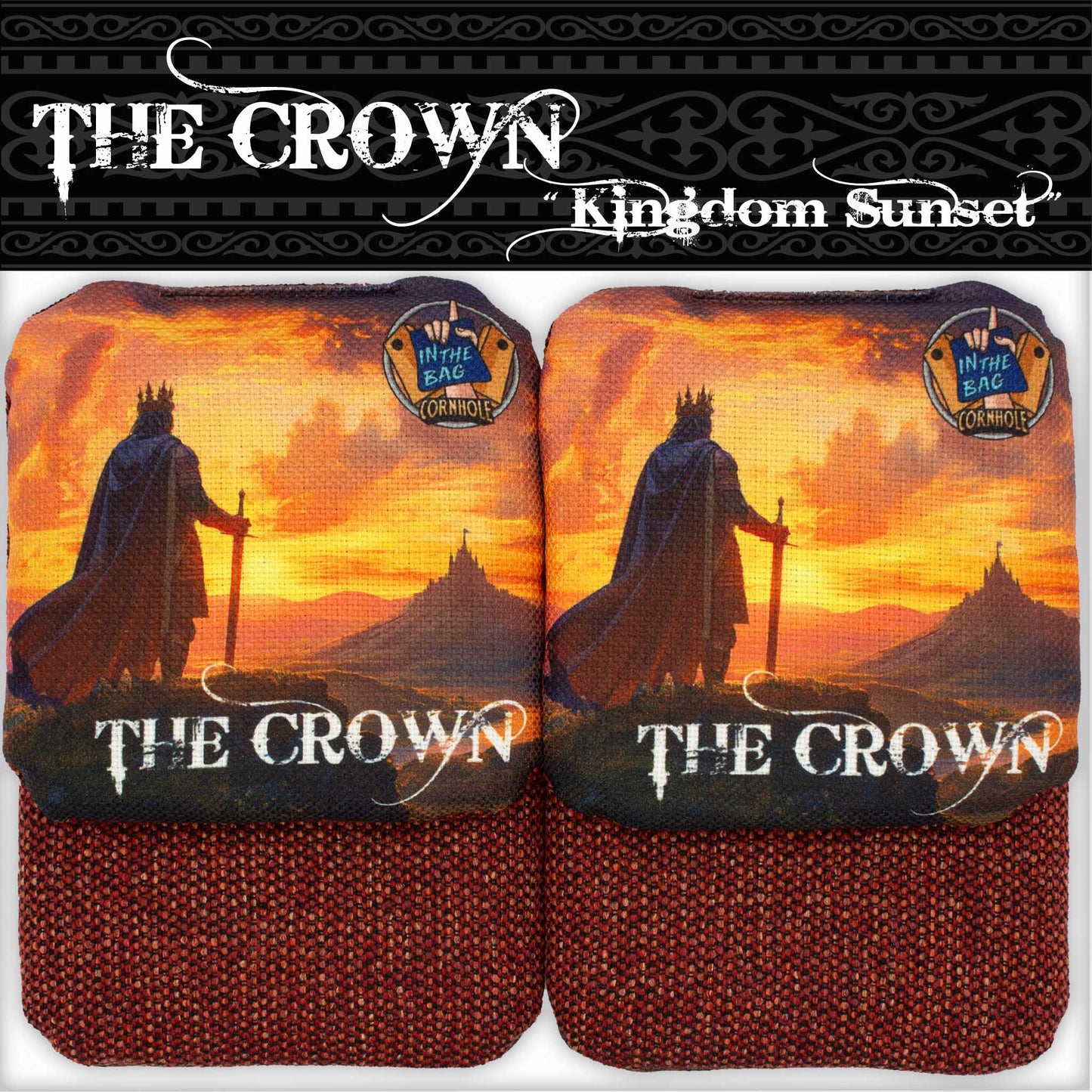 THE CROWN Cornhole Bags "Kingdom Sunset"