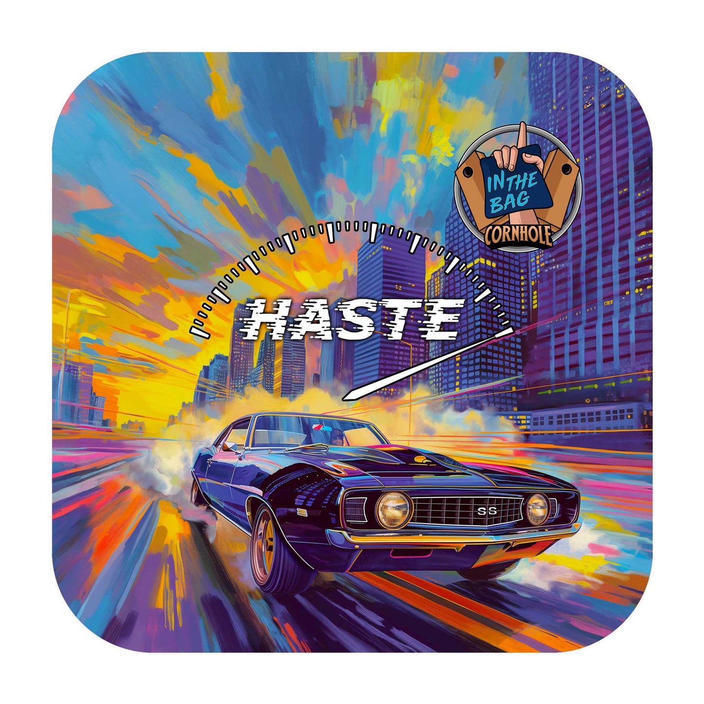HASTE Cornhole Bags "Burn Rubber"