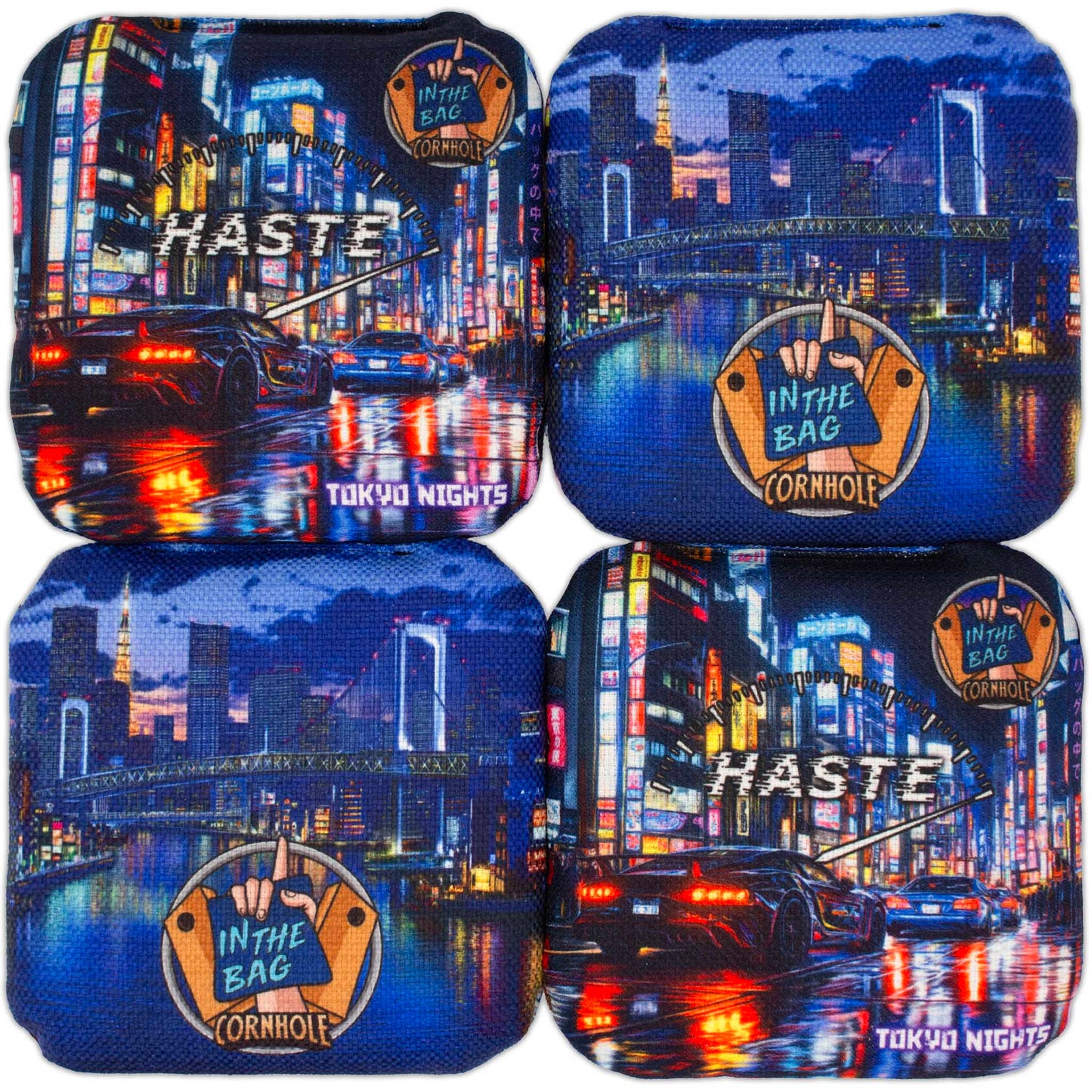 HASTE Cornhole Bags "City Nights Series: Tokyo Nights"