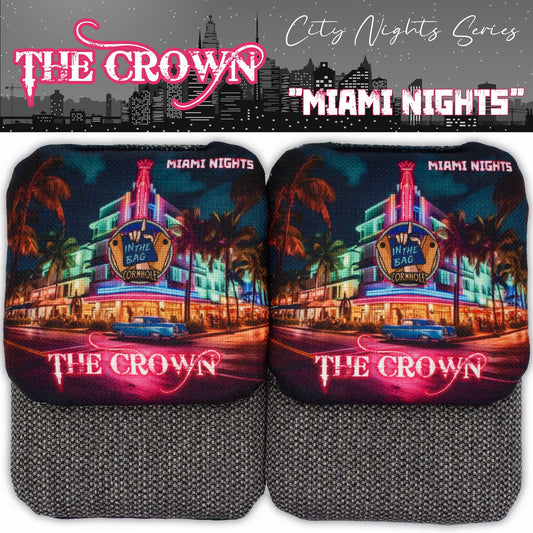 THE CROWN Cornhole Bags "City Nights Series: Miami Nights"