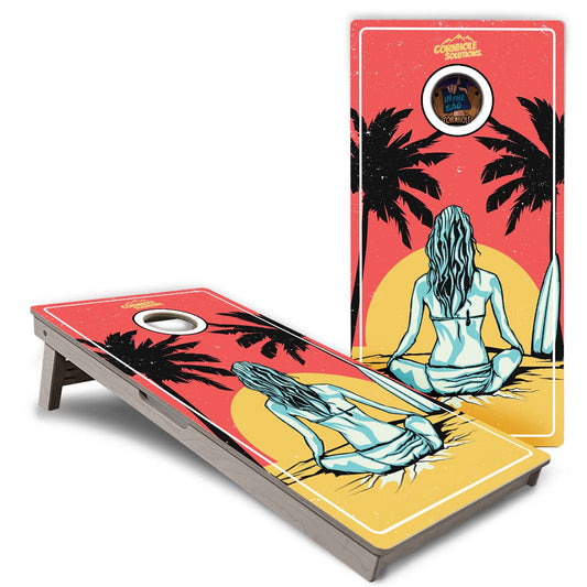 "Sunset Girl" Cornhole Boards