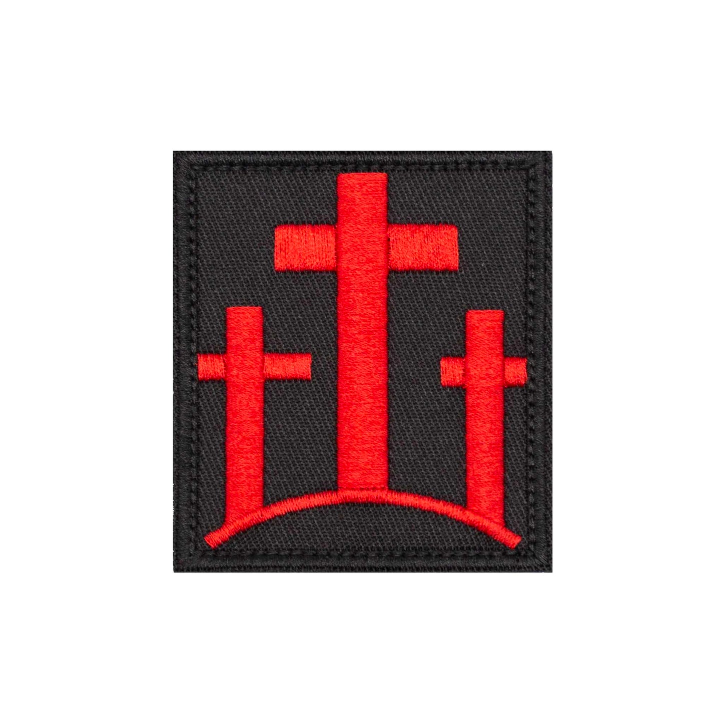 "3 Crosses" Embroidered Velcro Patch