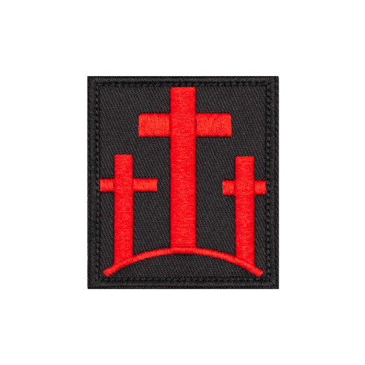 "3 Crosses" Embroidered Velcro Patch