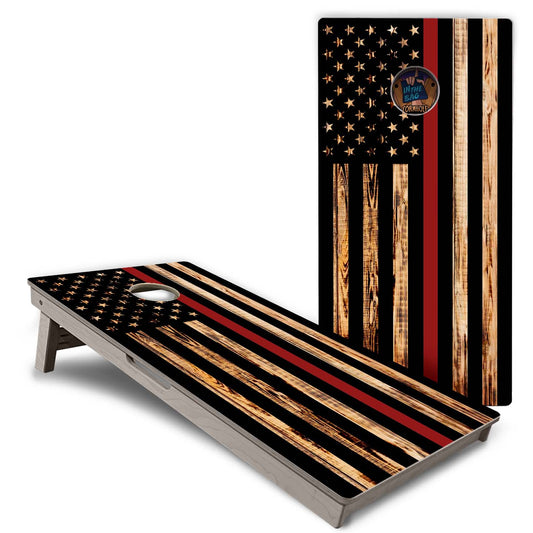 "Thin Red Line USA Flag" Cornhole Boards