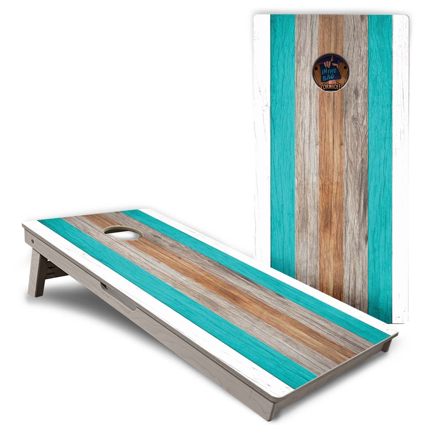 "Beach Stripes" Cornhole Boards