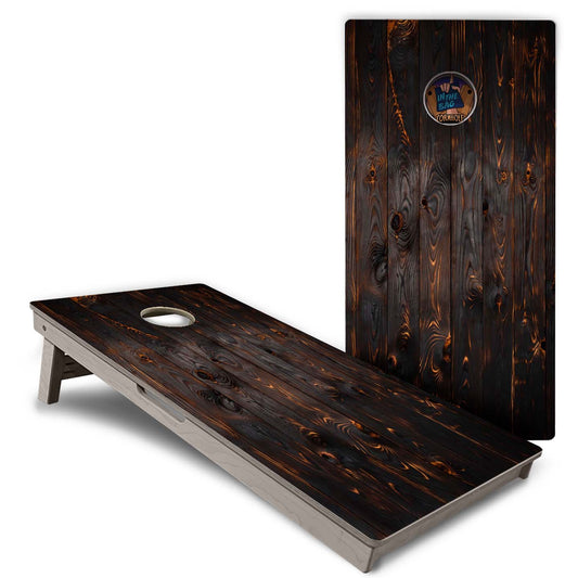 "Dark Burnt Wood" Cornhole Boards