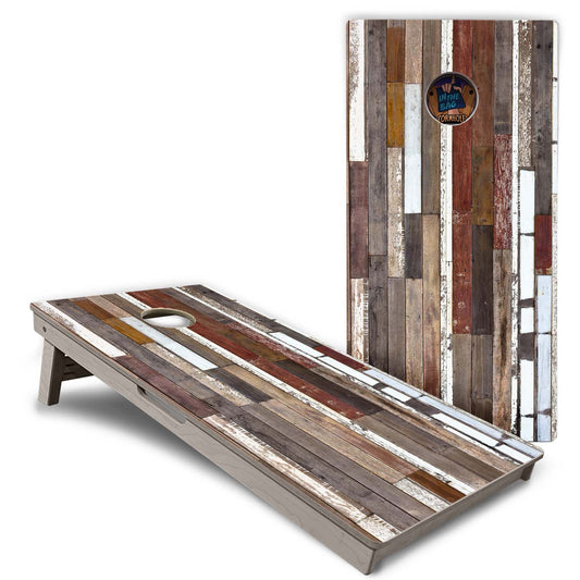 "Colored Planks" Cornhole Boards