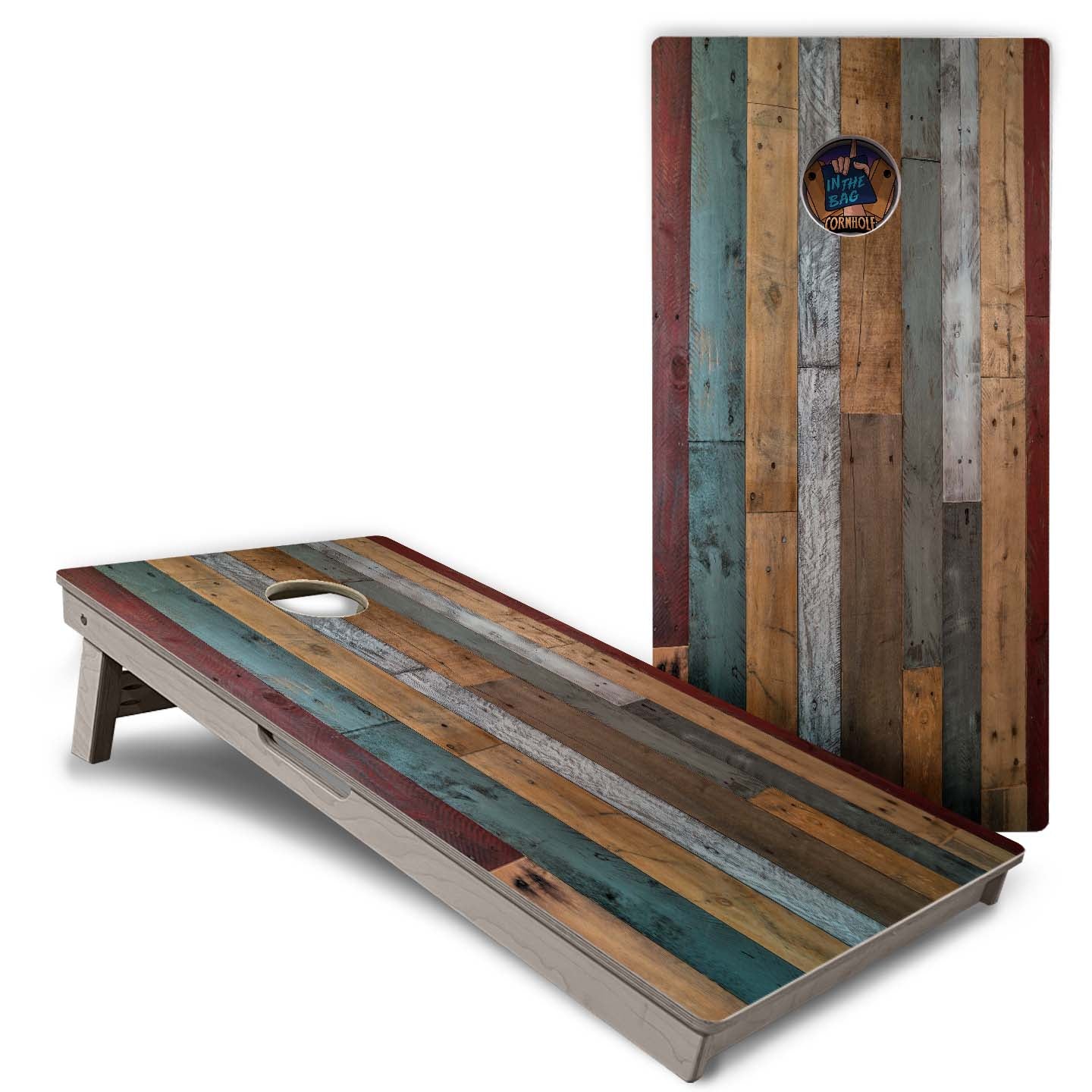"Metallic Planks" Cornhole Boards