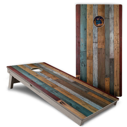 "Metallic Planks" Cornhole Boards