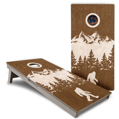 "Bigfoot Mountain" Cornhole Boards