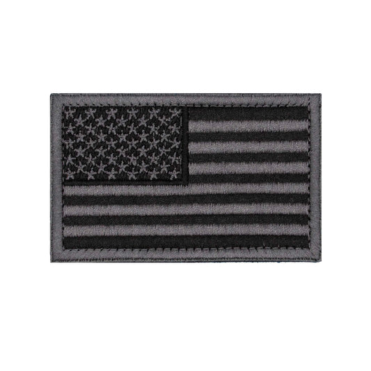 American Flag "Grey" Embroidered Velcro Patch