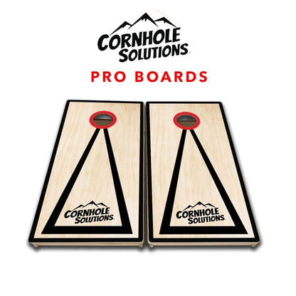 "Black Triangle Red Hole" PRO Quality Cornhole Board