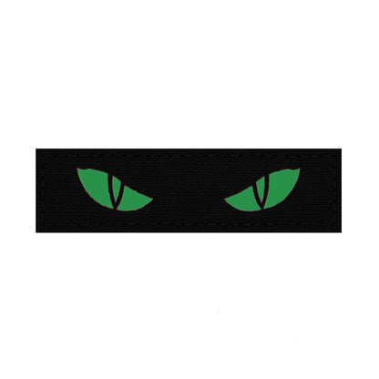 "Cat Eyes" Glow-In-The-Dark Embroidered Velcro Patch