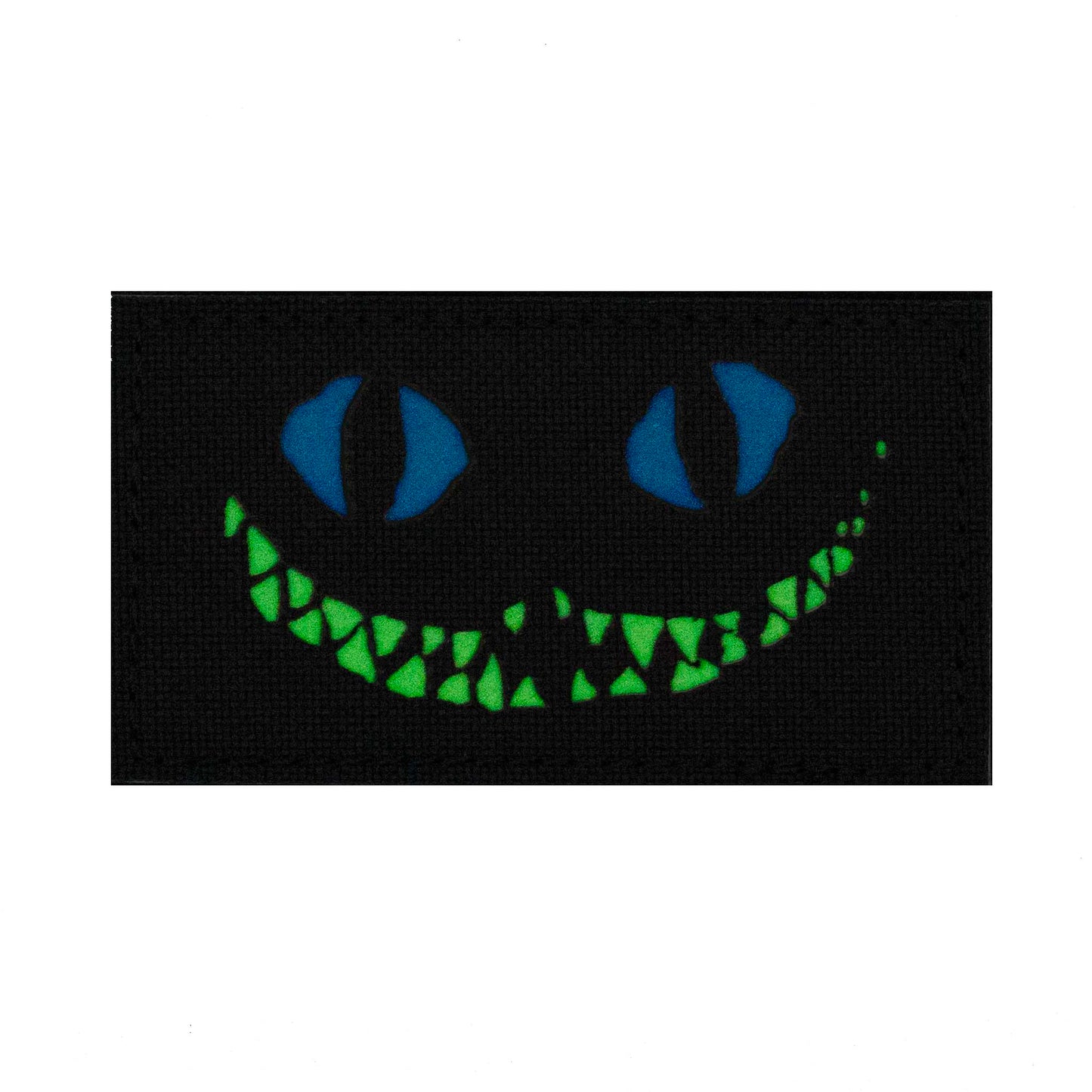 "Cheshire Cat" Glow-In-The-Dark Embroidered Velcro Patch