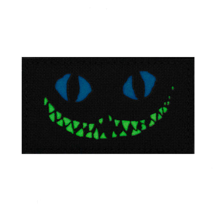 "Cheshire Cat" Glow-In-The-Dark Embroidered Velcro Patch