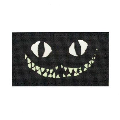 "Cheshire Cat" Glow-In-The-Dark Embroidered Velcro Patch