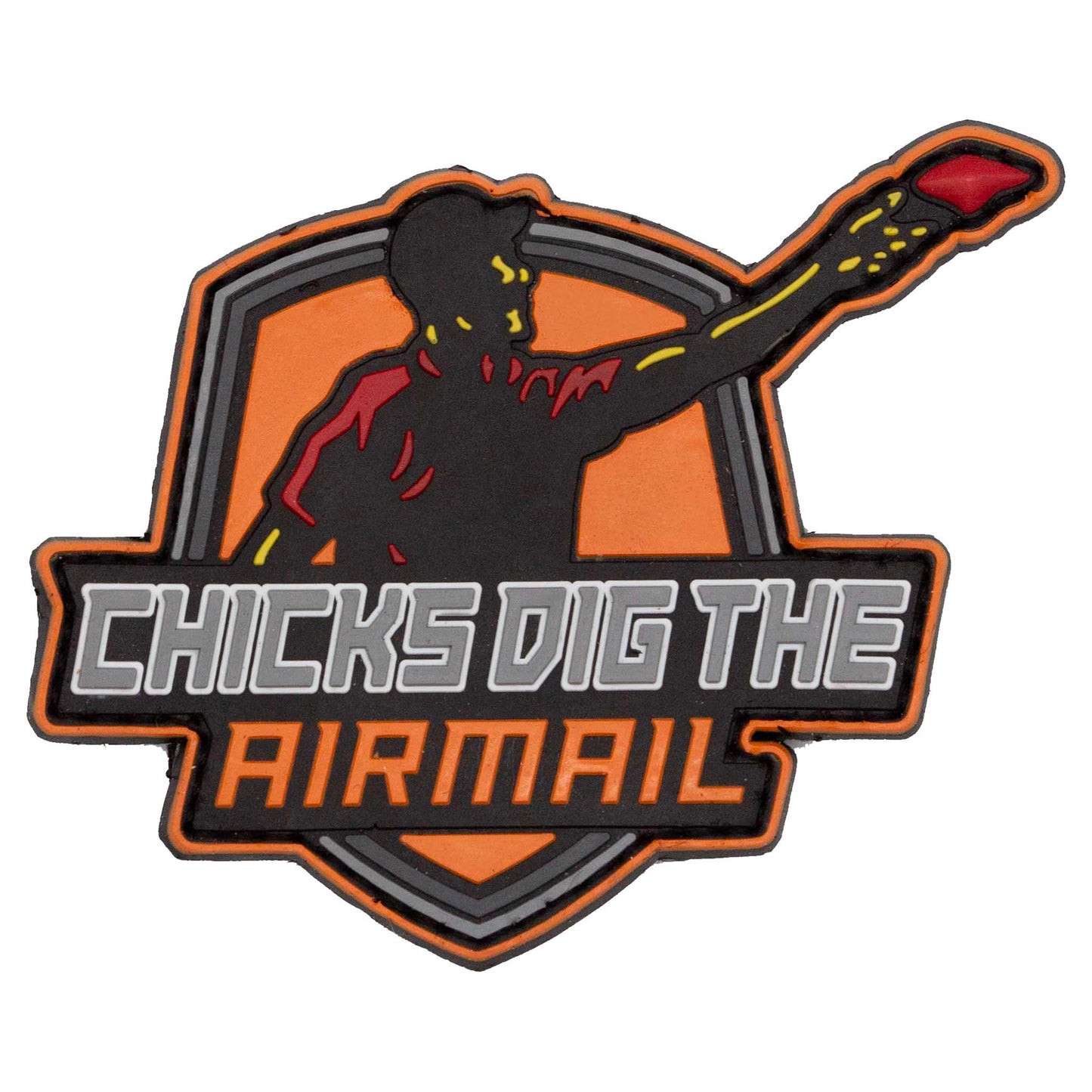 "Chicks Dig The Airmail" PVC Velcro Patch