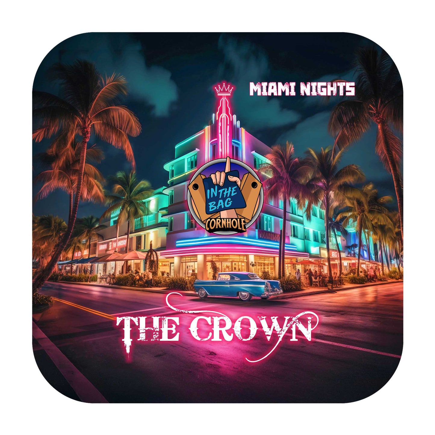 THE CROWN Cornhole Bags "City Nights Series: Miami Nights"