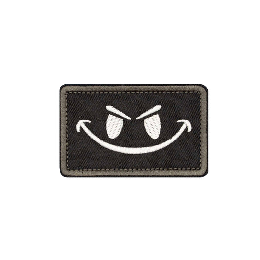 "Devious Smiley" Embroidered Velcro Patch