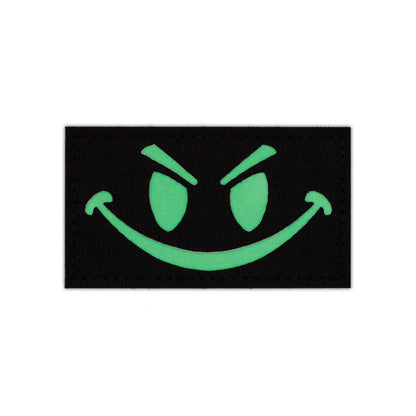 "Devious Smiley" Glow-In-The-Dark Velcro Patch