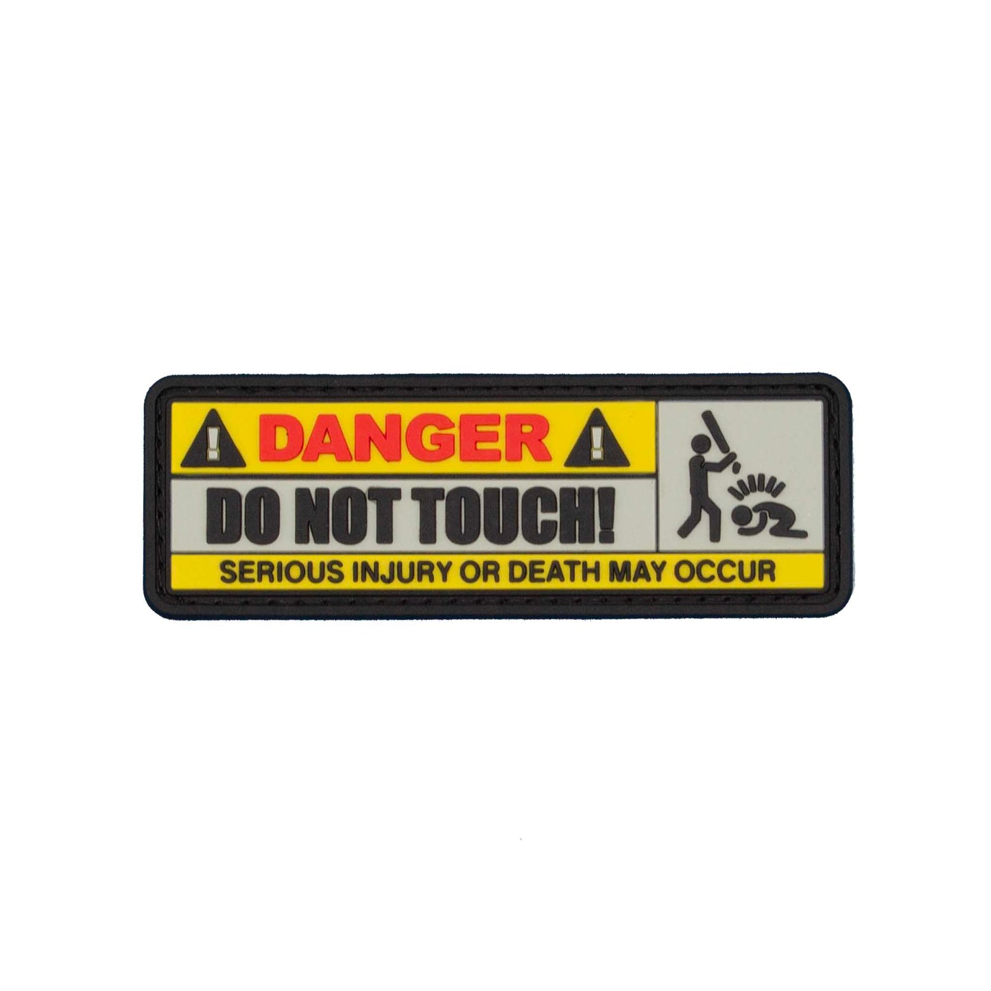 "Danger Do Not Touch" PVC Velcro Patch