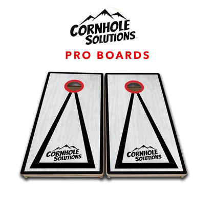 "Grey with Black Triangle" PRO Quality Cornhole Board