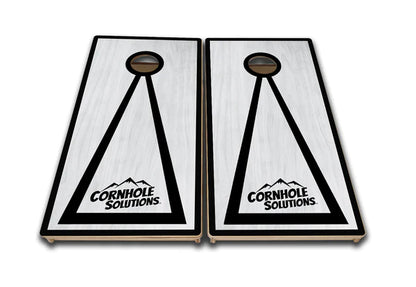 "Grey with Black Triangle" Tournament Quality Cornhole Board