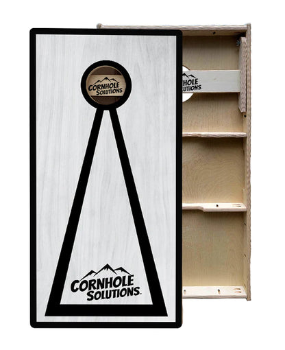 "Grey with Black Triangle" Tournament Quality Cornhole Board