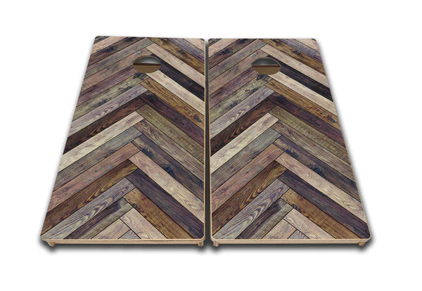 "Herringbone" Tournament Quality Cornhole Board