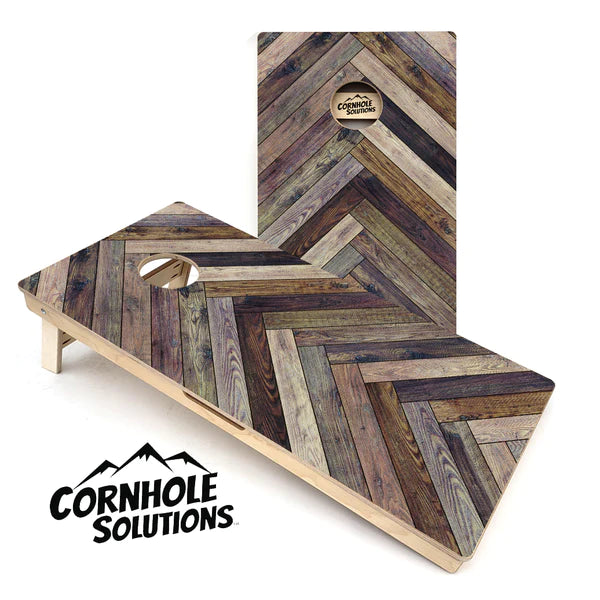 "Herringbone" Tournament Quality Cornhole Board