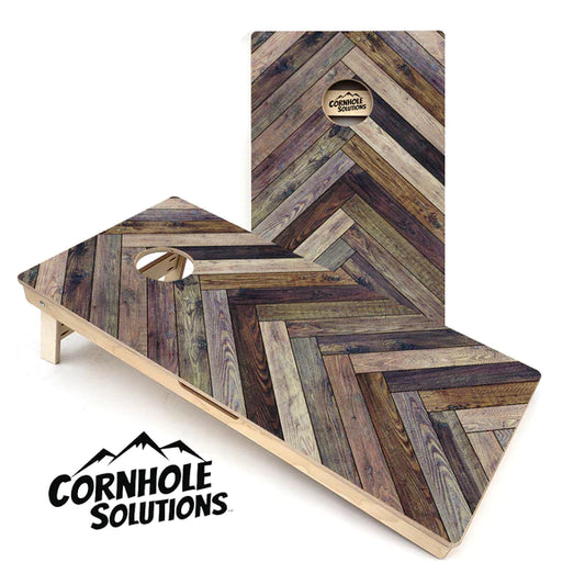 "Herringbone" Tournament Quality Cornhole Board