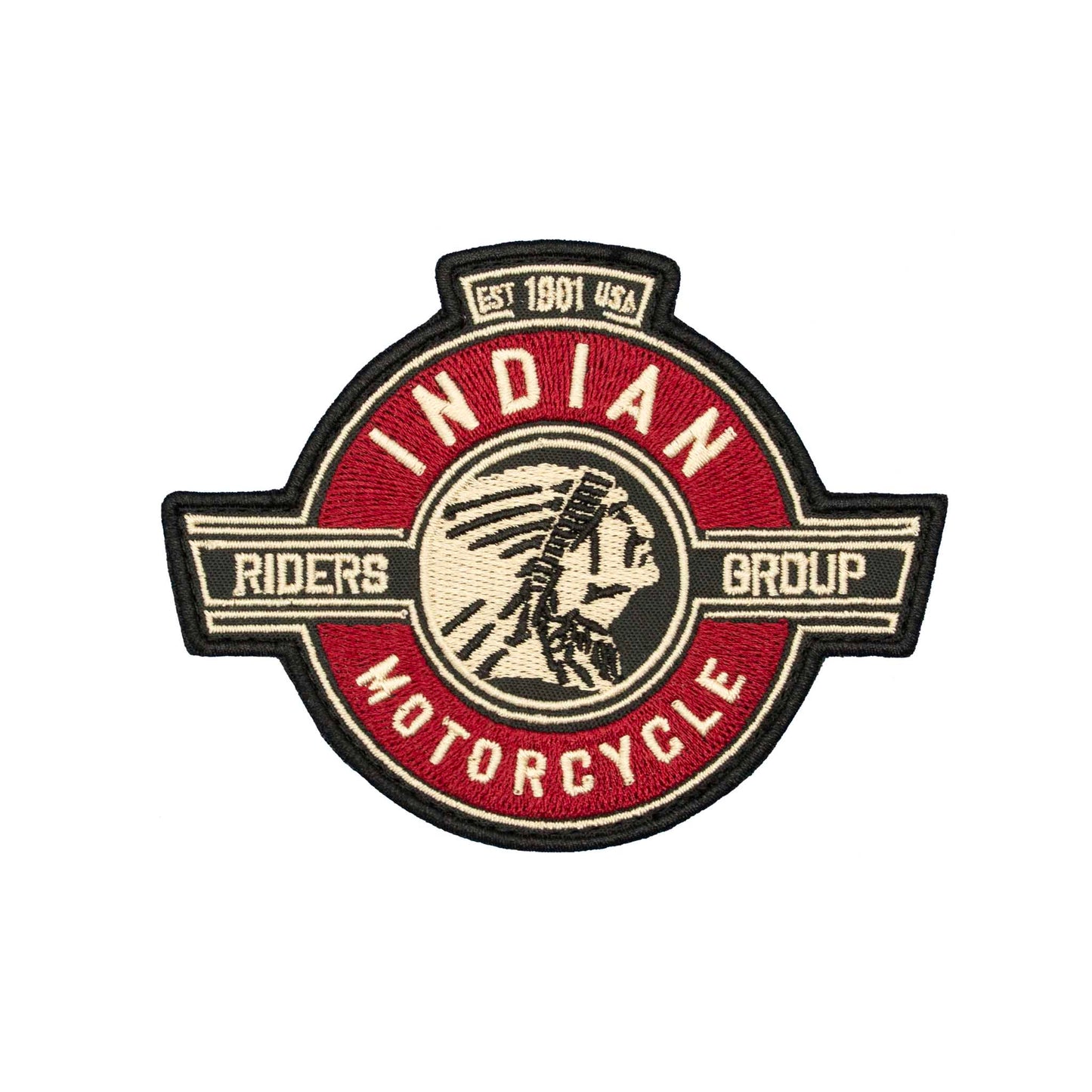 "Indian Motorcycle" Embroidered Velcro Patch