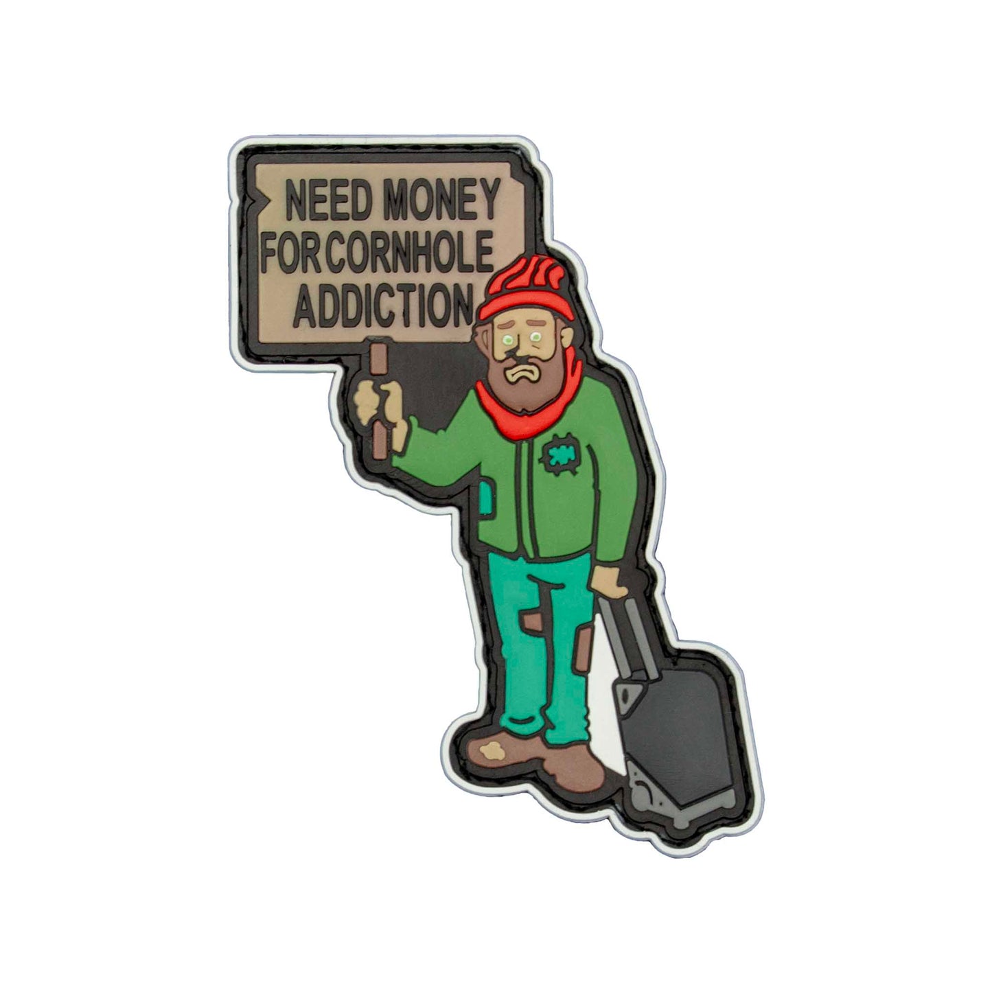 "Need Money For Cornhole Addiction" PVC Velcro Patch