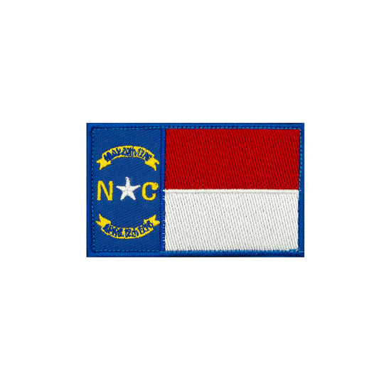 "North Carolina State Flag" Embroidered Velcro Patch