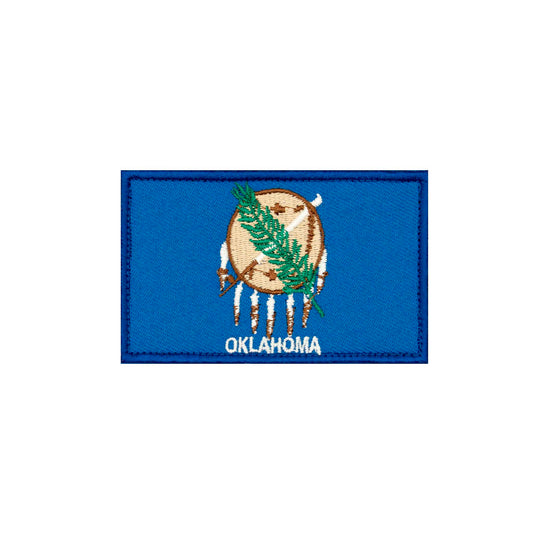 "Oklahoma State Flag" Embroidered Velcro Patch