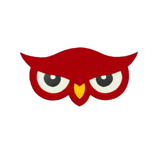 "Red Owl" Glow-In-The-Dark Embroidered Velcro Patch