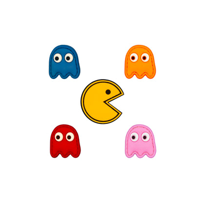 "Pac-Man (5 PIECE)" Mini PVC Velcro Patch