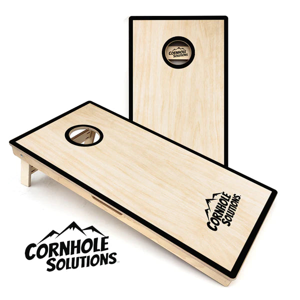 "Natural Wood Black Hole" Tournament Quality Cornhole Board