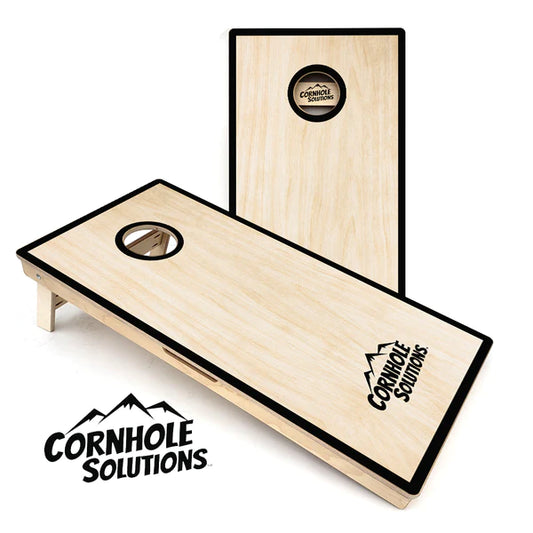 "Natural Wood Black Hole" Tournament Quality Cornhole Board