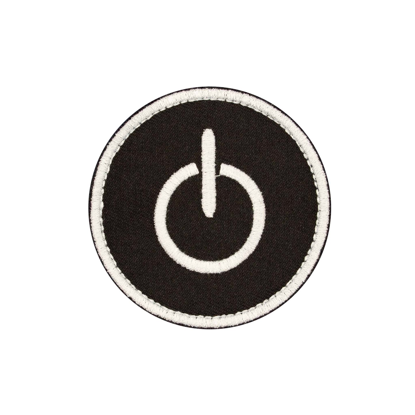 "Power Button" Embroidered Velcro Patch