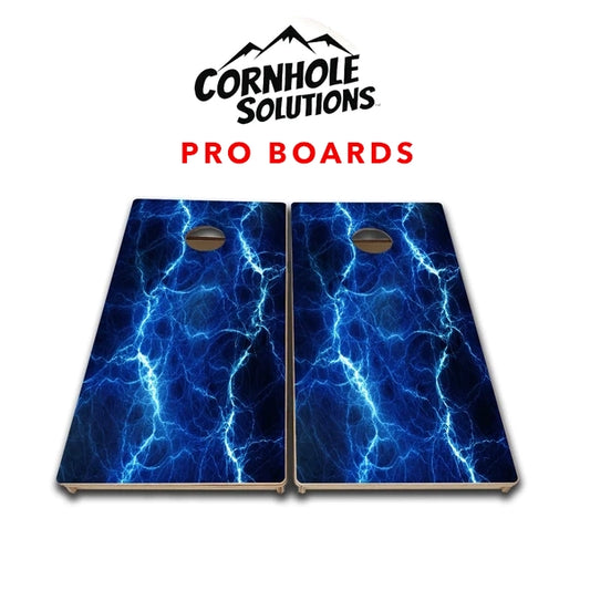 "Blue Lightning" PRO Quality Cornhole Board