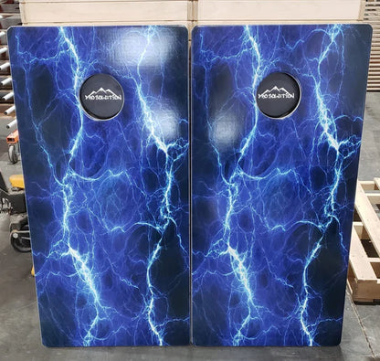 "Blue Lightning" PRO Quality Cornhole Board