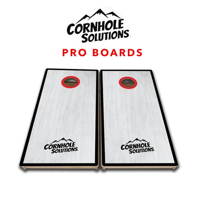 "Grey with Red Hole" PRO Quality Cornhole Board