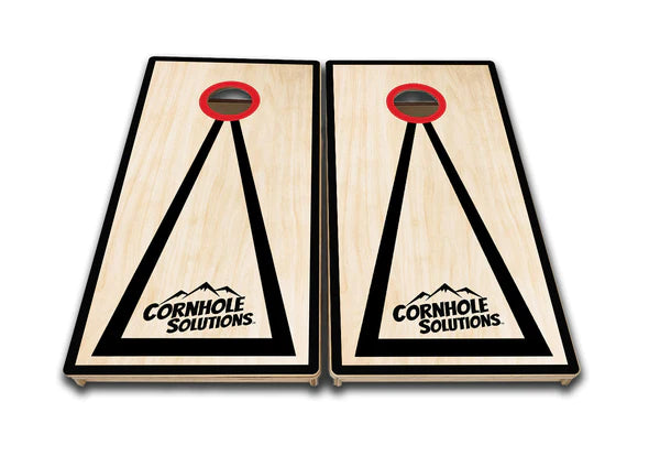 "Black Triangle Red Hole" Tournament Quality Cornhole Board