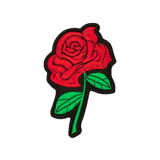 "Rose" Embroidered Velcro Patch